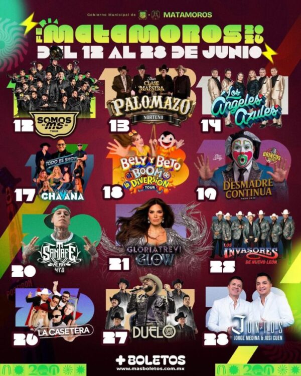 CARTELERA FERIA MATAMOROS 2026