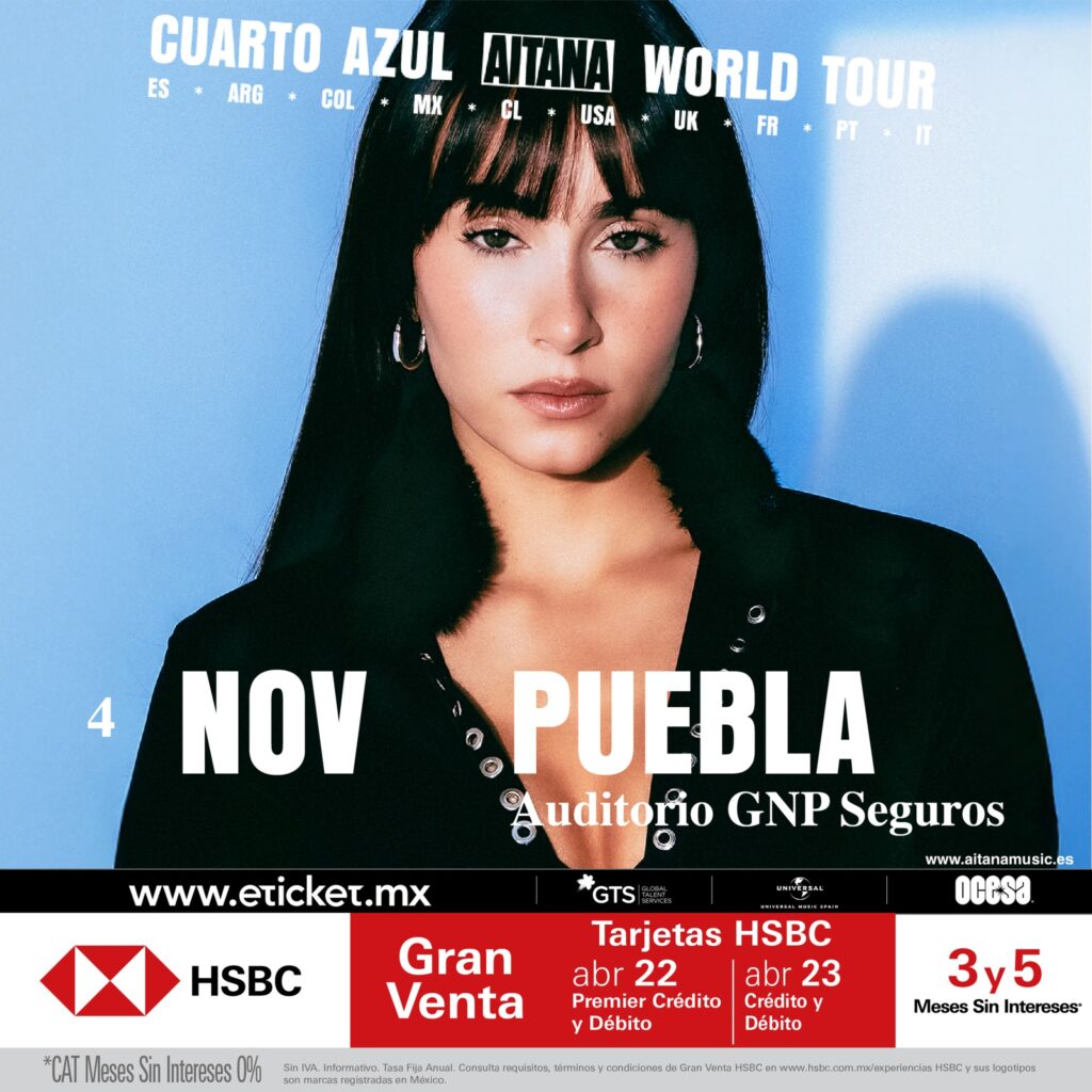 AITANA PUEBLA 2026 AUDITORIO GNP SEGUROS