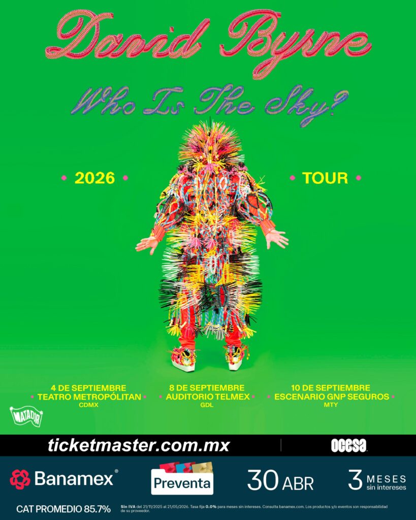 DAVID BYRNE GUADALAJARA 2026 AUDITORIO TELMEX