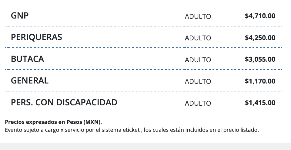 PRECIOS YURIDIA CANCÚN 2026 PLAZA DE TOROS