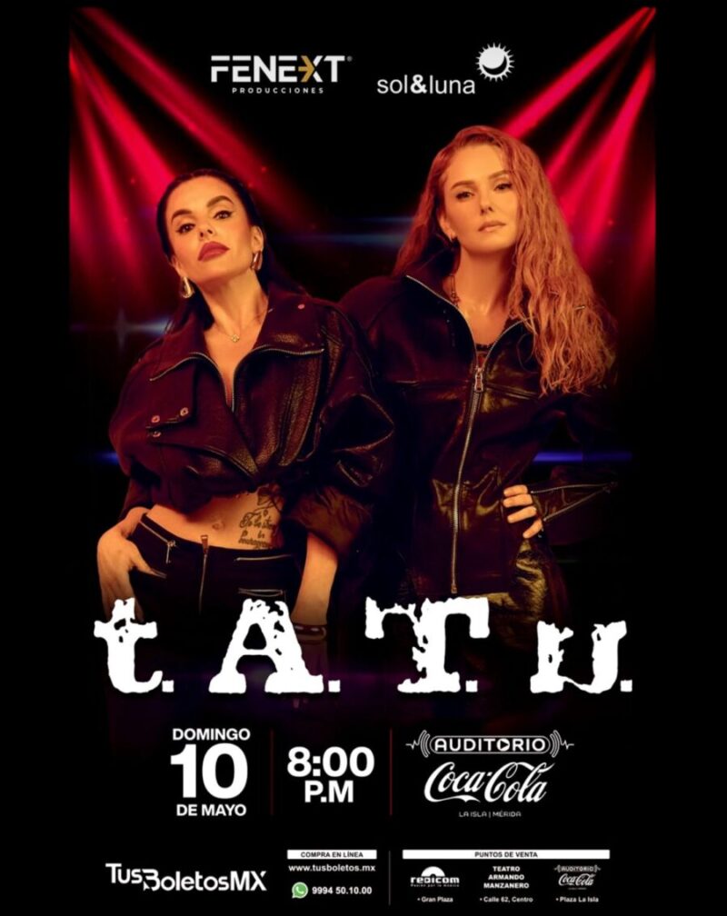 TATU MÉRIDA 2026 AUDITORIO COCA COLA LA ISLA