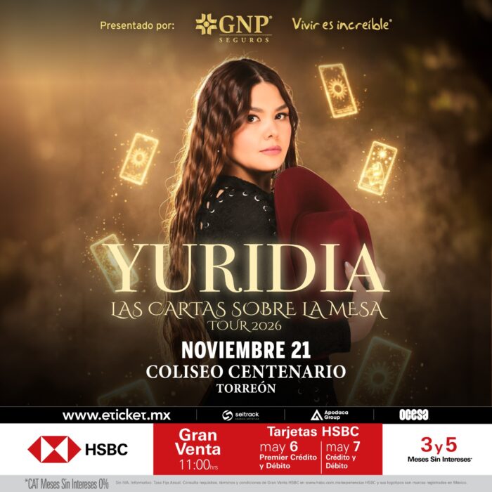 YURIDIA TORREÓN 2026 COLISEO CENTENARIO