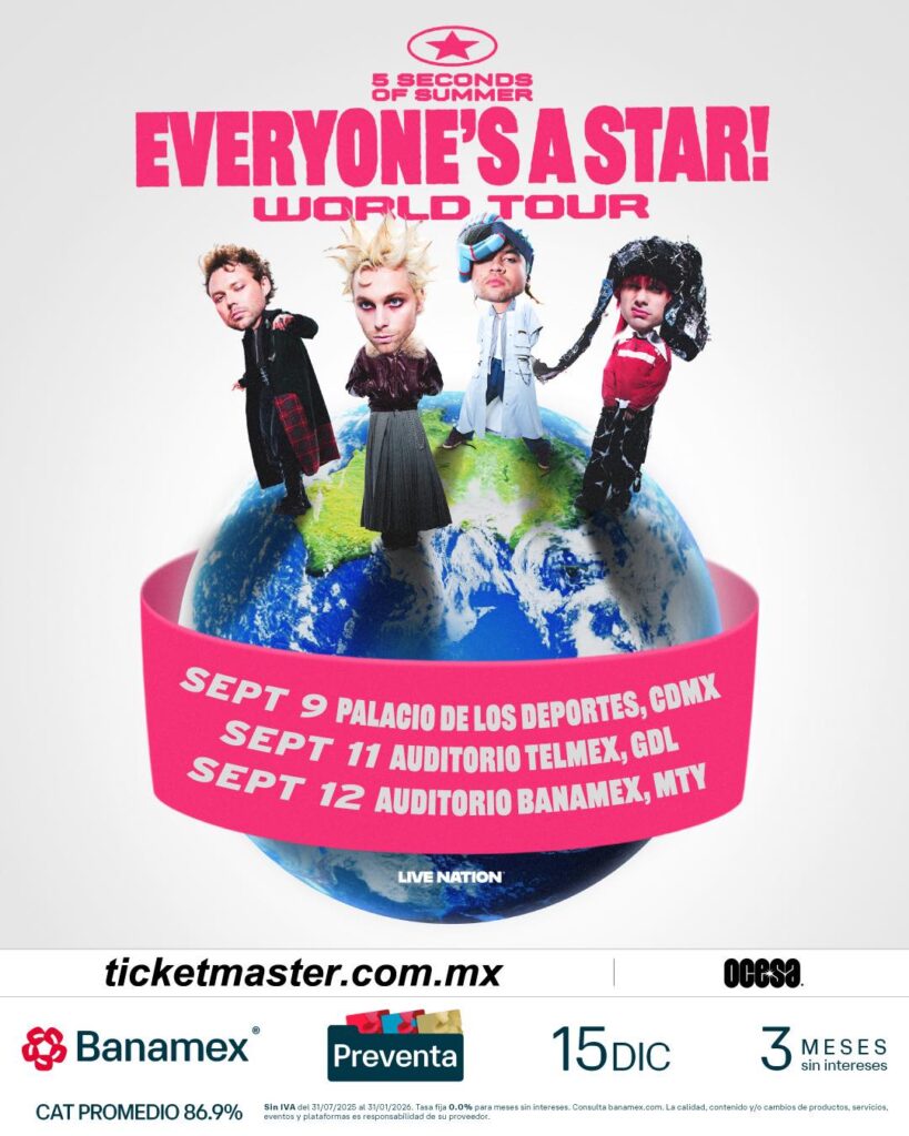 5 SECONDS OF SUMMER CDMX 2026 PALACIO DE LOS DEPORTES