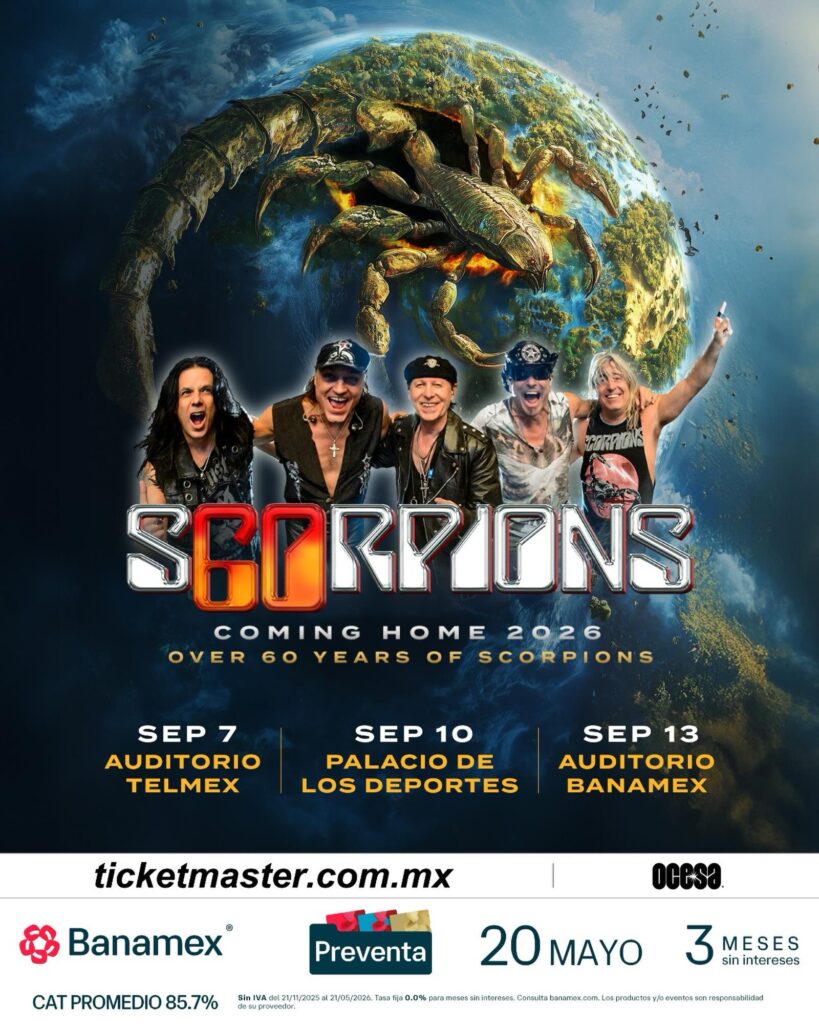 SCORPIONS GUADALAJARA 2026 AUDITORIO TELMEX