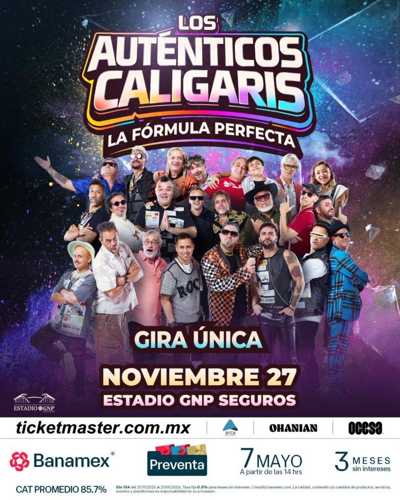 LOS AUTÉNTICOS CALIGARIS CDMX 2026 ESTADIO GNP SEGUROS