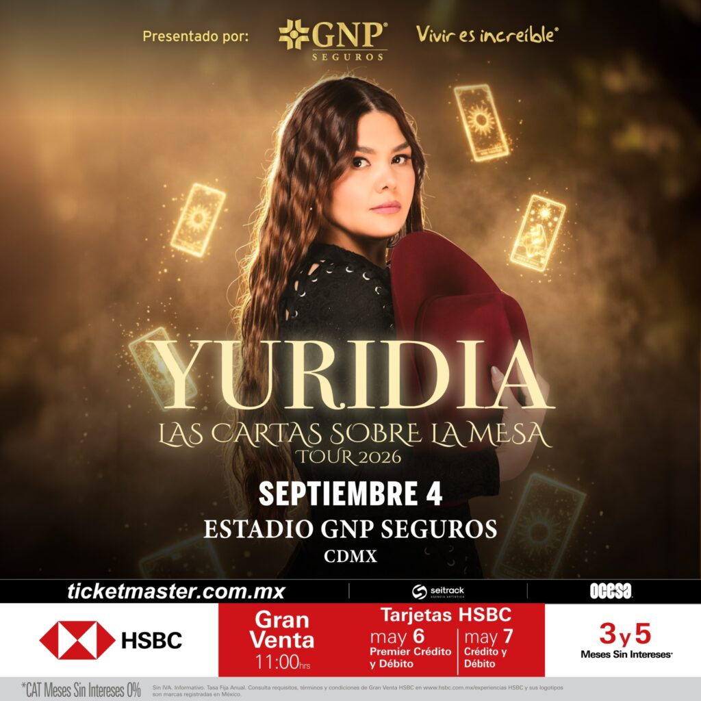 YURIDIA CDMX 2026 ESTADIO GNP SEGUROS