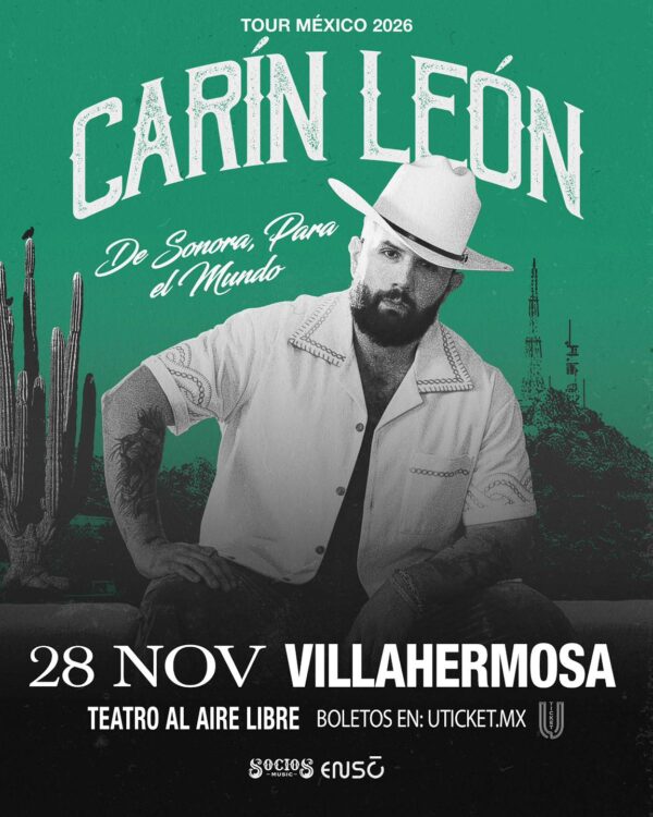 CARIN LEÓN VILLAHERMOSA 2026 TEATRO AL AIRE LIBRE PARQUE TABASCO