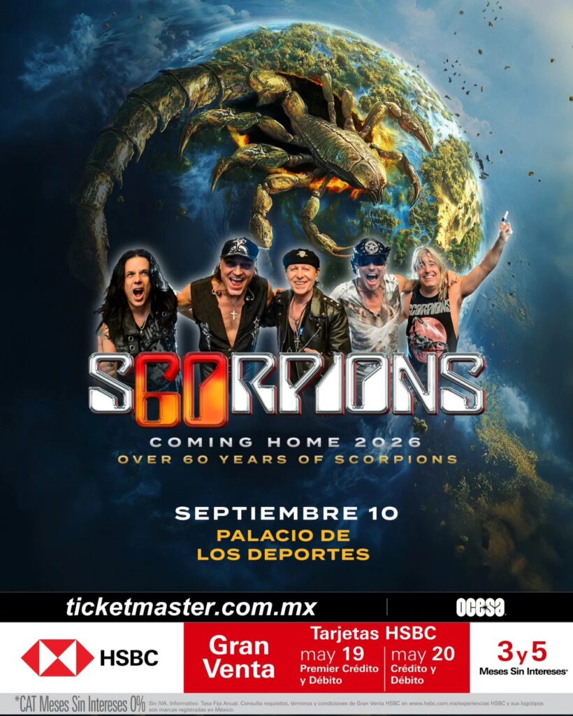 SCORPIONS CDMX 2026 PALACIO DE LOS DEPORTES