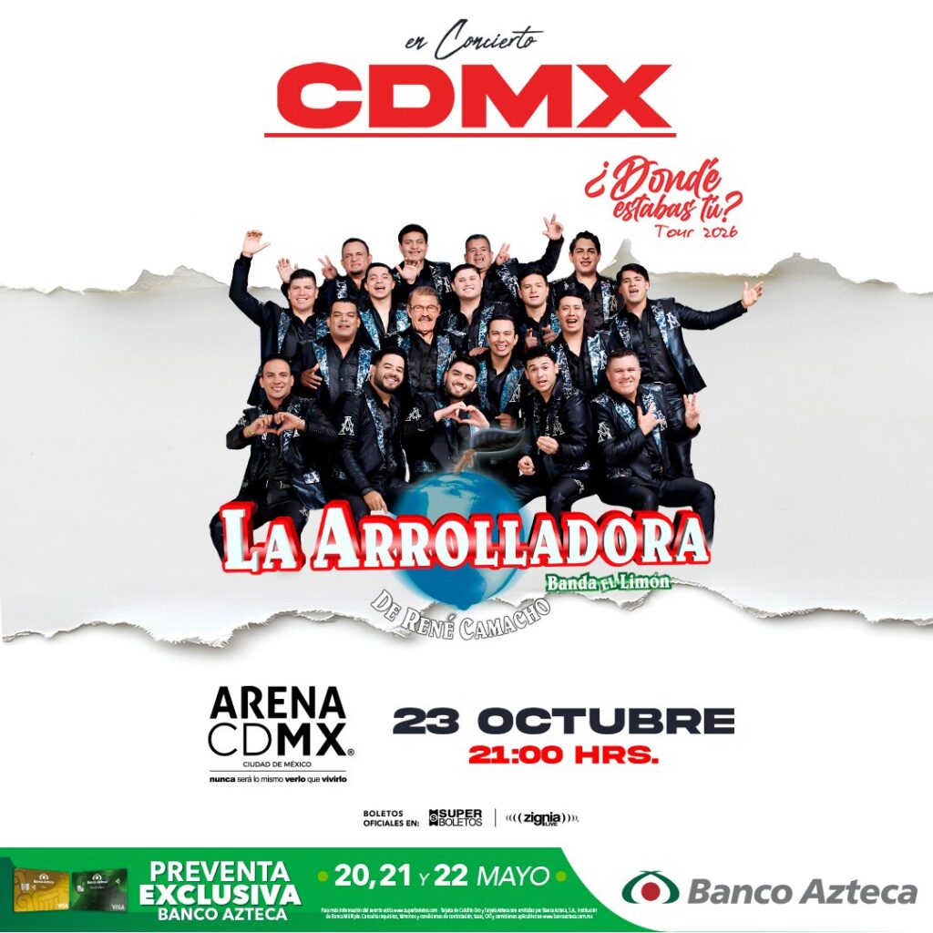 LA ARROLLADORA BANDA EL LIMÓN ARENA CDMX 2026