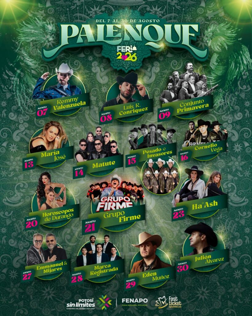 CARTELERA PALENQUE FENAPO 2026
