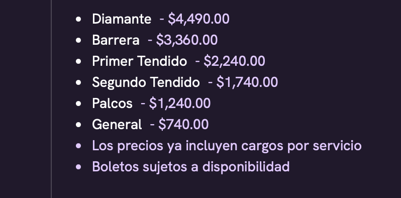 PRECIOS JUNIOR H GUADALAJARA 2027 PLAZA NUEVO PROGRESO