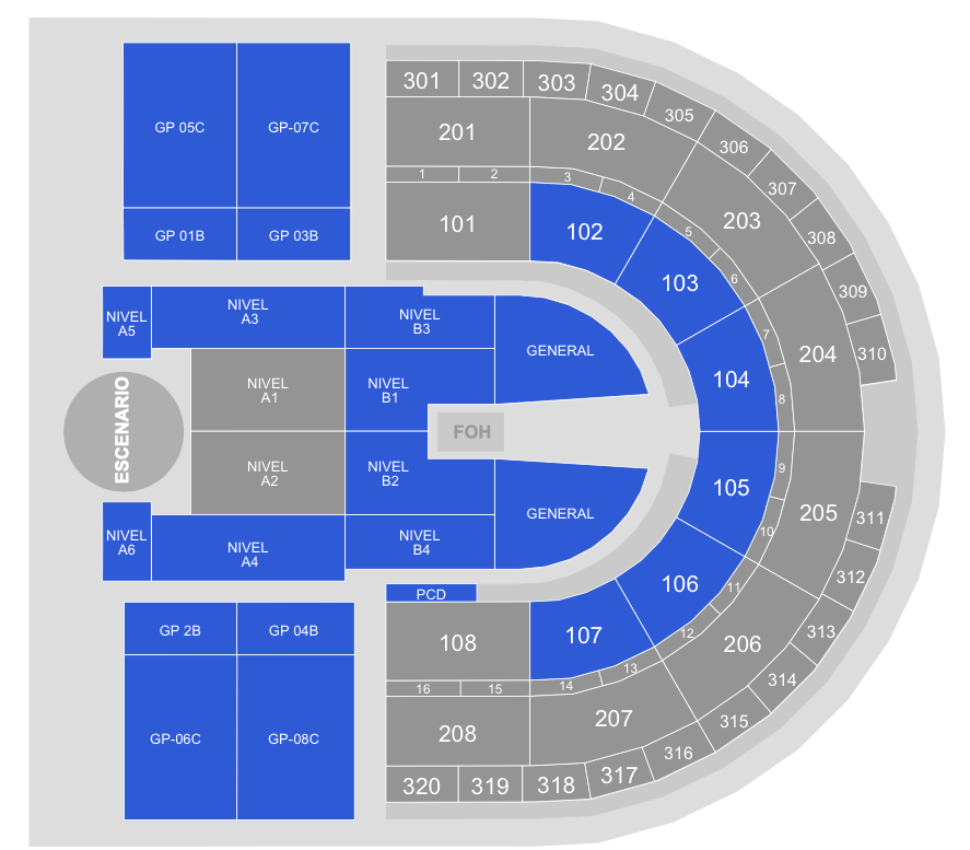 MAPA ZAYN GUADALAJARA 2026 ARENA VFG