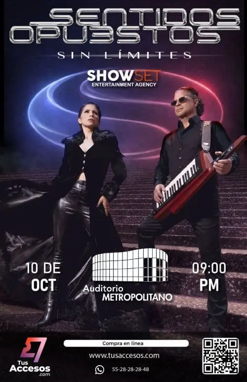 SENTIDOS OPUESTOS PUEBLA 2026 AUDITORIO METROPOLITANO