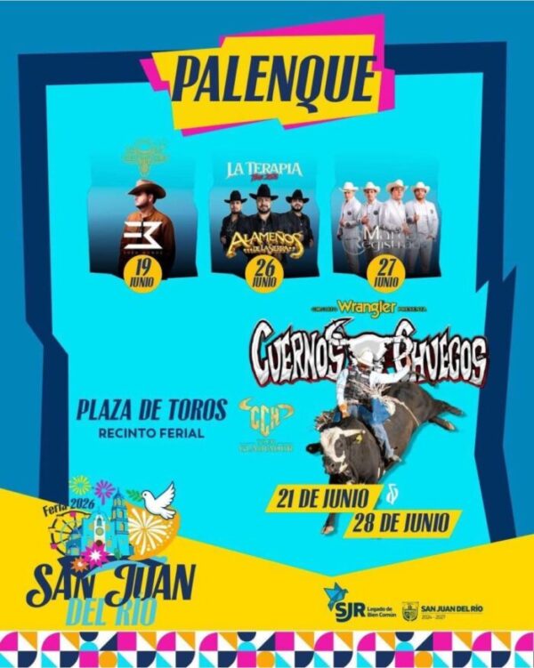 CARTELERA PALENQUE FERIA SAN JUAN DEL RÍO 2026 QUERÉTARO