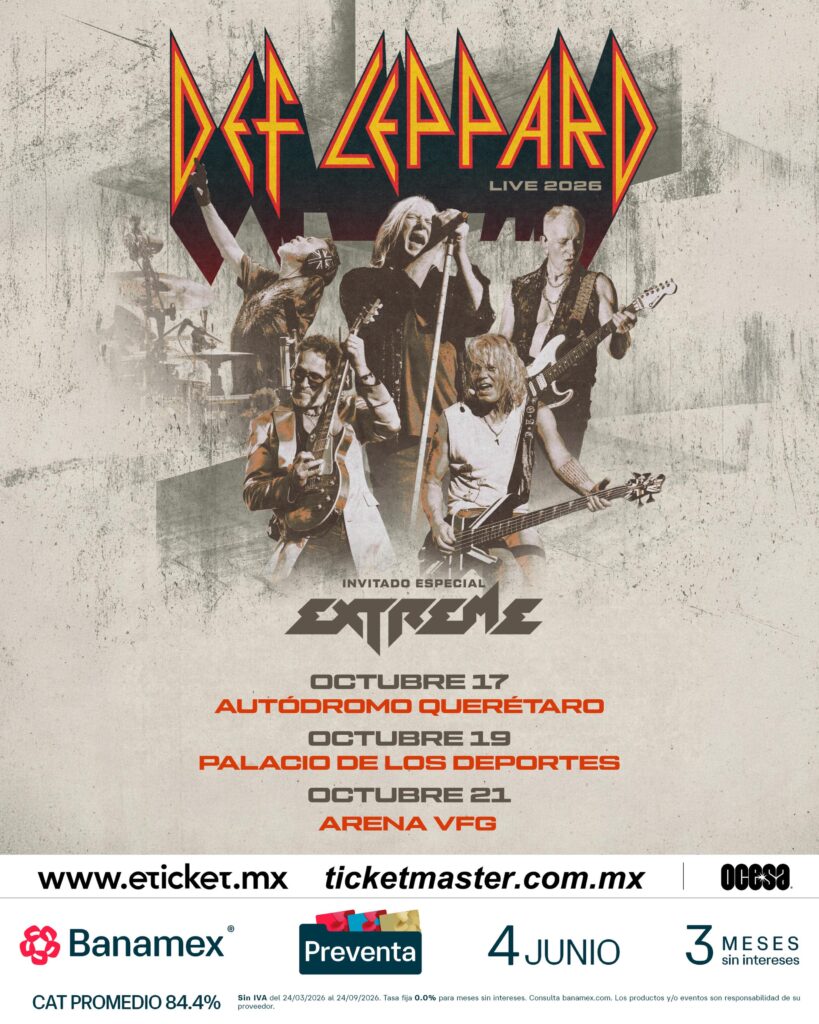 DEF LEPPARD GUADALAJARA 2026 ARENA VFG