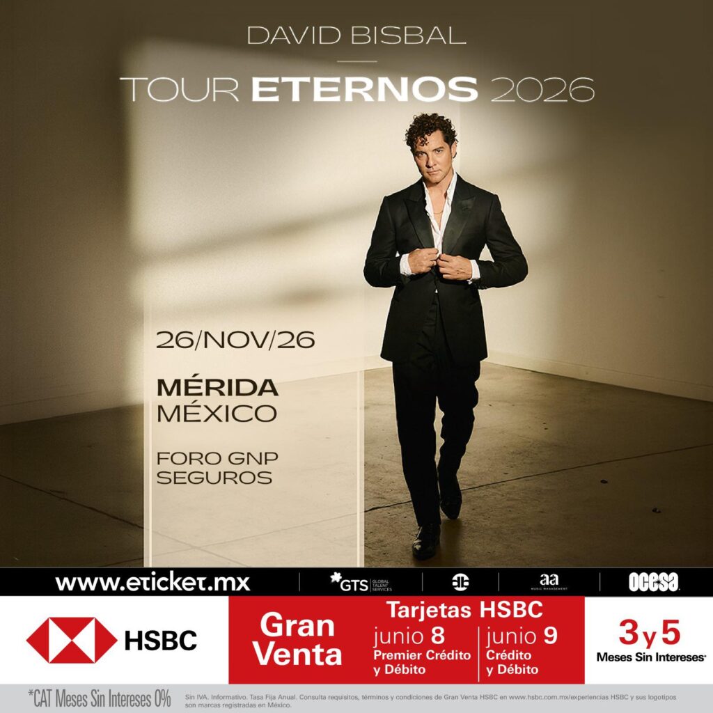 DAVID BISBAL MÉRIDA 2026 FORO GNP SEGUROS