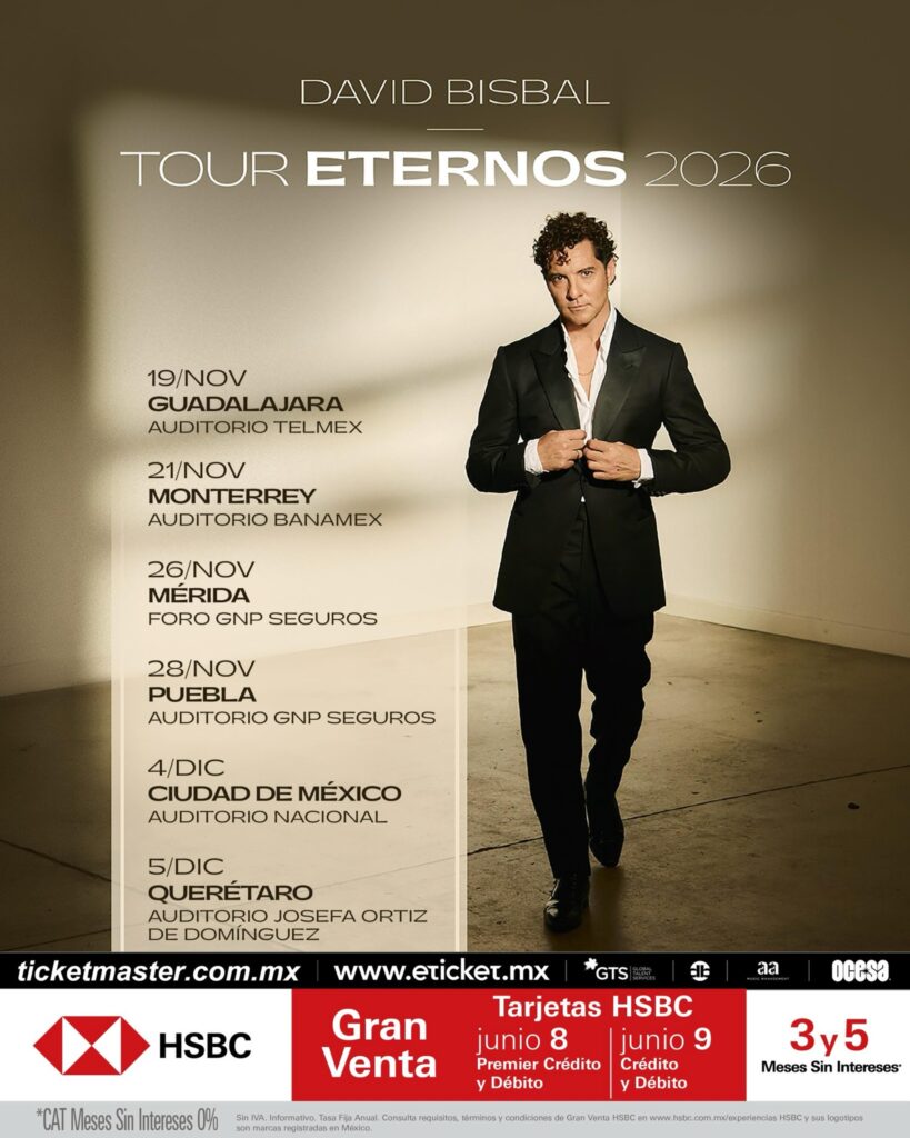 DAVID BISBAL CDMX 2026 AUDITORIO NACIONAL