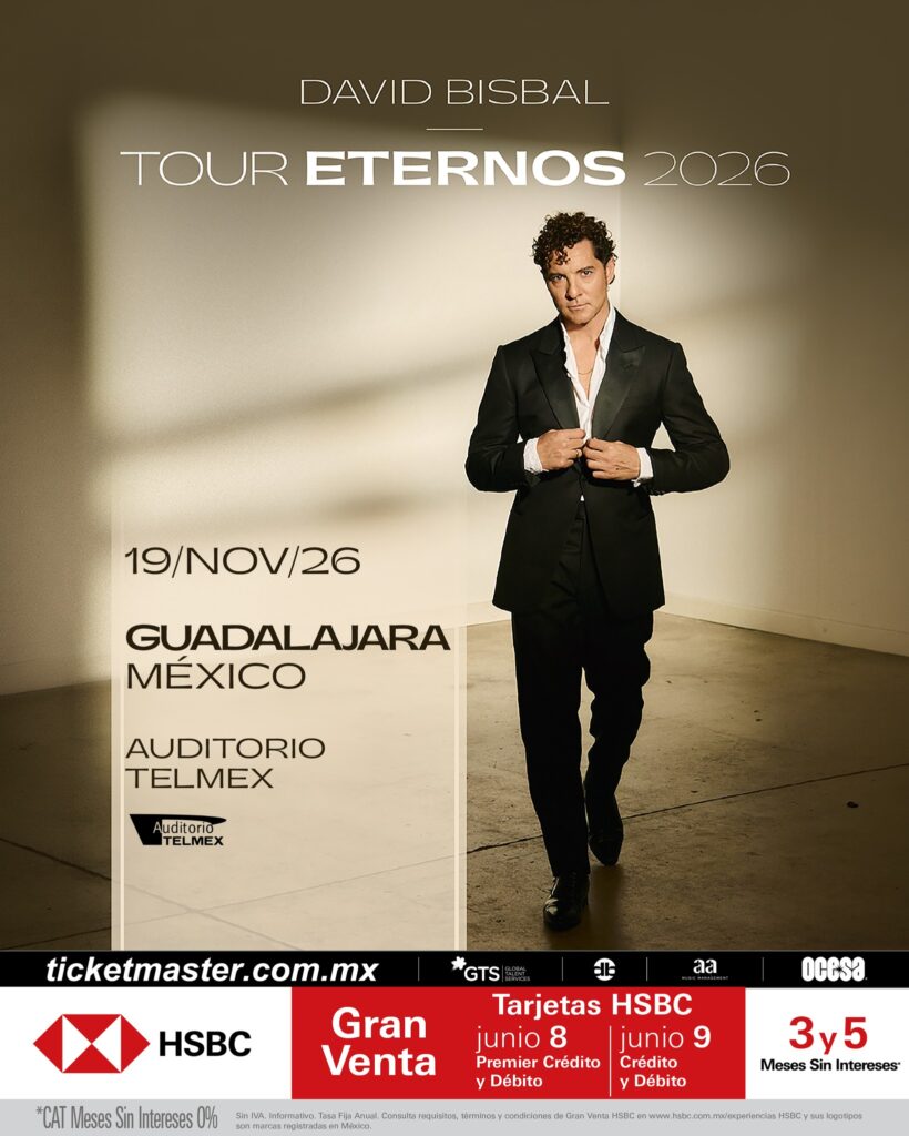 DAVID BISBAL GUADALAJARA 2026 AUDITORIO TELMEX