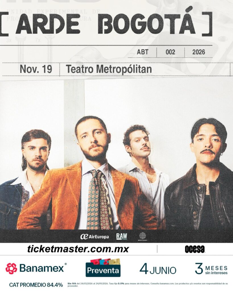 ARDE BOGOTÁ CDMX 2026 TEATRO METROPÓLITAN