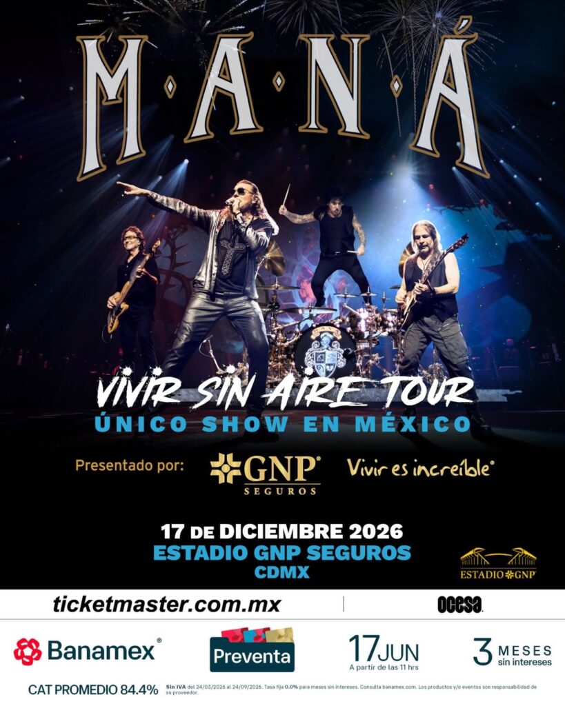 MANÁ CDMX 2026 ESTADIO GNP SEGUROS
