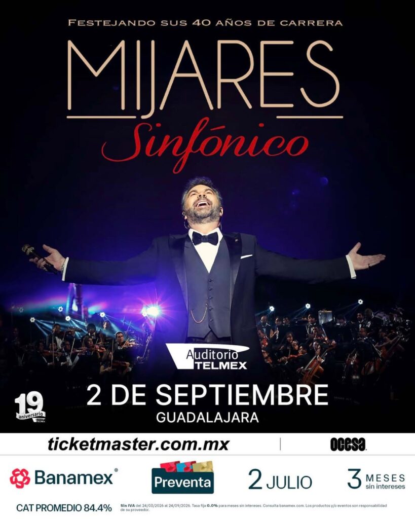 MIJARES SINFÓNICO GUADALAJARA 2026 AUDITORIO TELMEX