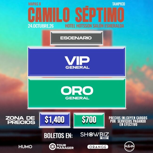 MAPA DE PRECIOS CAMILO SÉPTIMO TAMPICO 2026 HOTEL HOTSSON
