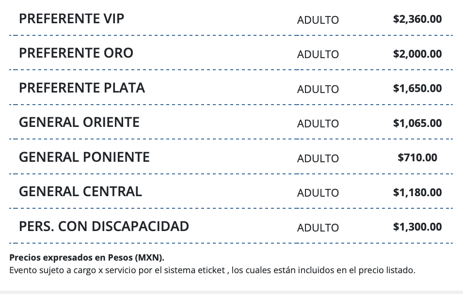 PRECIOS DAVID BISBAL QUERÉTARO 2026 AUDITORIO JOSEFA ORTÍZ