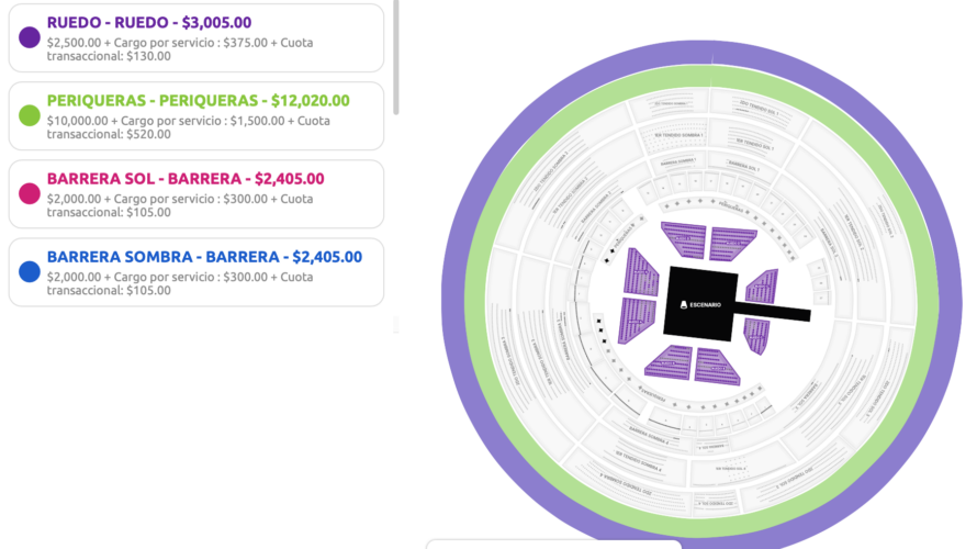 MAPA DE PRECIOS EMMANUEL MORELIA 2026 PLAZA DE TOROS MONUMENTAL