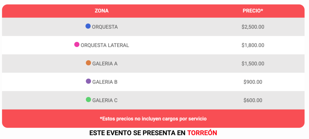 PRECIOS LEIRE MARTÍNEZ TORREÓN 2026 TEATRO NAZAS