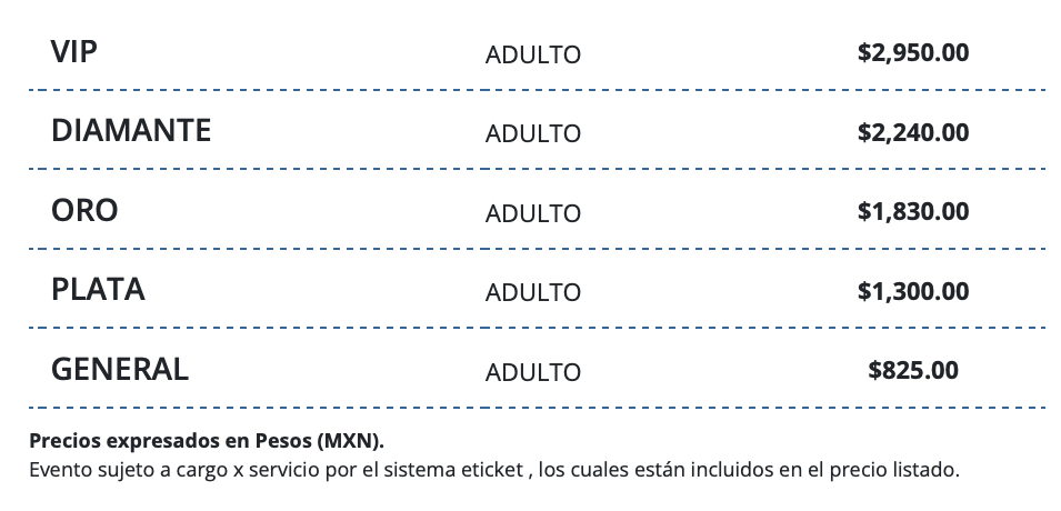PRECIOS MARCA REGISTRADA PALENQUE FERIA SAN JUAN DEL RÍO 2026 QUERÉTARO