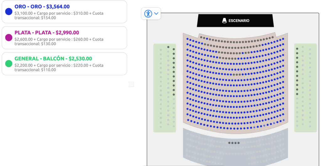 MAPA DE PRECIOS DANIEL BOAVENTURA CUERNAVACA 2026 CENTRO CULTURAL TEOPANZOLCO