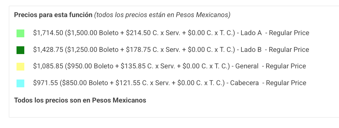 PRECIOS RATA BLANCA GUADALAJARA 2026 C4 CONCERT HOUSE