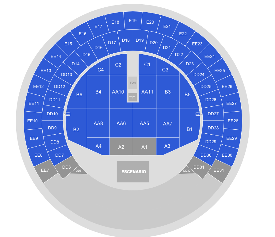 Mapa Palacio de los Deportes
