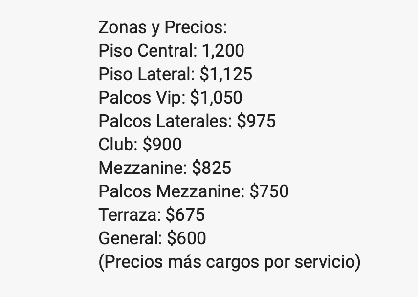 PRECIOS CAMILO SÉPTIMO TIJUANA 2026 EL FORO