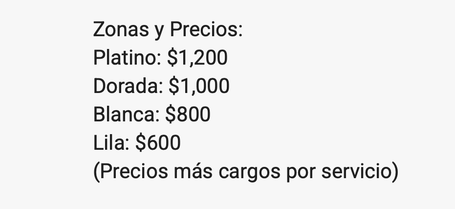 PRECIOS CAMILO SÉPTIMO PACHUCA 2026 AUDITORIO AREMA EXPLANADA