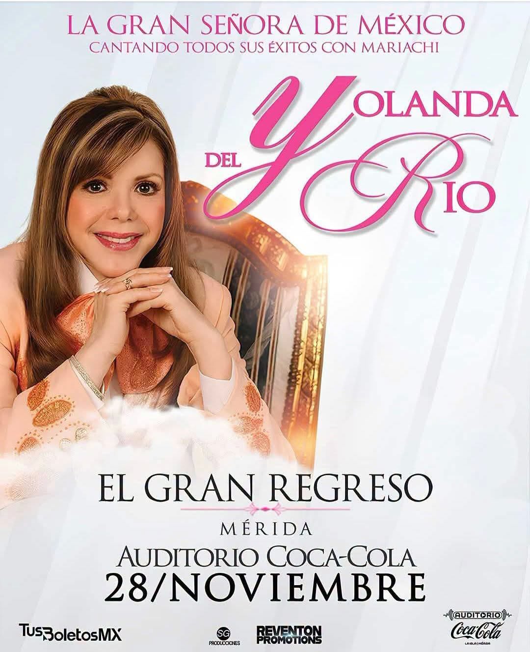 YOLANDA DEL RÍO MÉRIDA 2026 AUDITORIO COCA COLA LA ISLA
