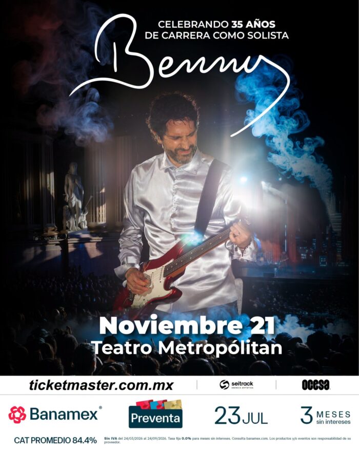 BENNY IBARRA CDMX 2026 TEATRO METROPÓLITAN