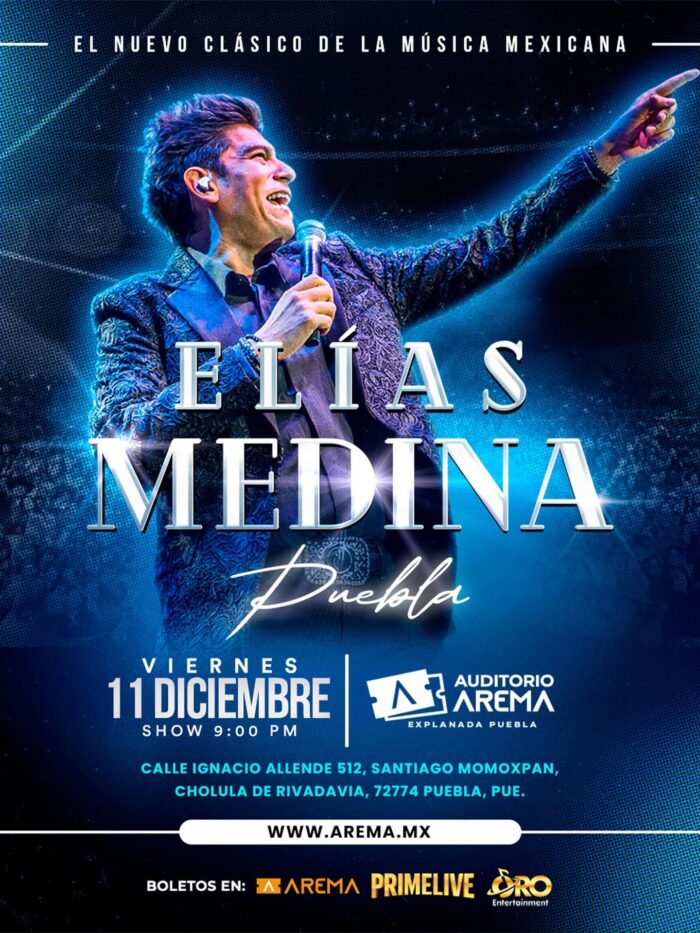 ELÍAS MEDINA PUEBLA 2026 AUDITORIO AREMA EXPLANADA