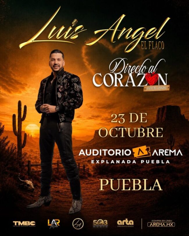 LUIS ÁNGEL EL FLACO PUEBLA 2026 AUDITORIO AREMA EXPLANADA