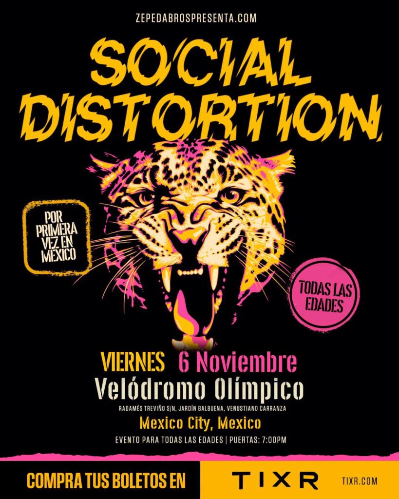 SOCIAL DISTORTION CDMX 2026 VELÓDROMO OLÍMPICO