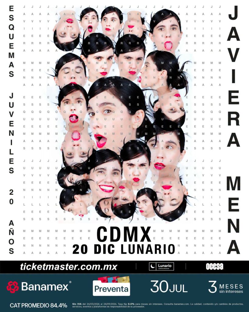 JAVIERA MENA CDMX 2026 LUNARIO
