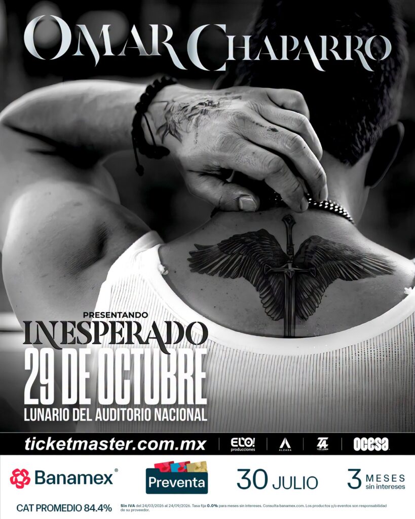 OMAR CHAPARRO CDMX 2026 LUNARIO