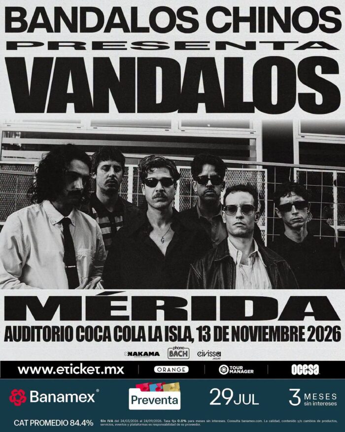 BANDALOS CHINOS MÉRIDA 2026 AUDITORIO COCA COLA LA ISLA