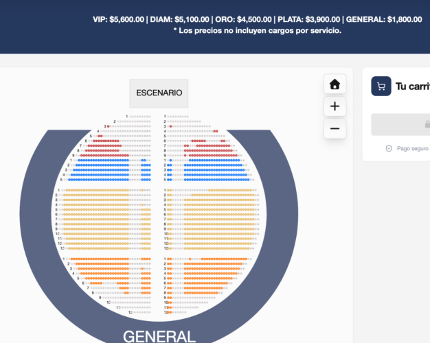 MAPA DE PRECIOS CARIN LEÓN FERIA DE LAGOS DE MORENO 2026 JALISCO