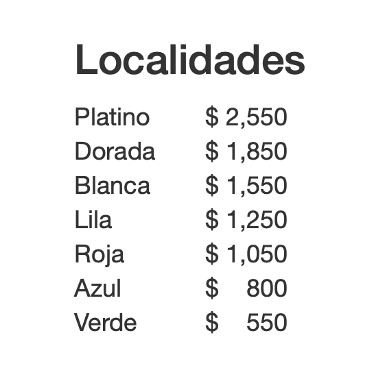 PRECIOS YOLANDA DEL RÍO MÉRIDA 2026 AUDITORIO COCA COLA LA ISLA