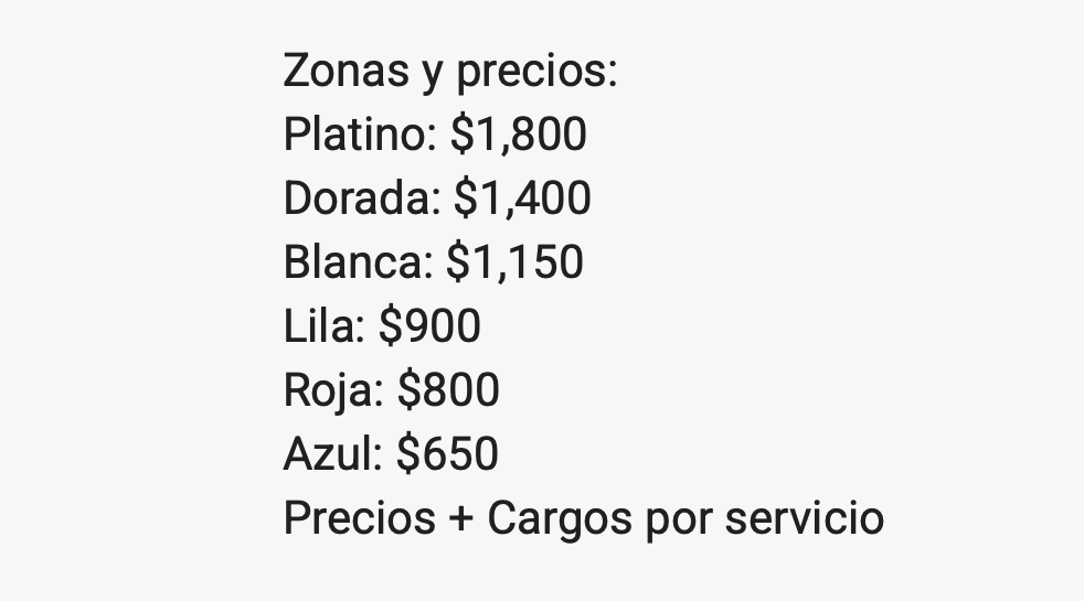 PRECIOS MOENIA MÉRIDA 2026 AUDITORIO COCA COLA LA ISLA