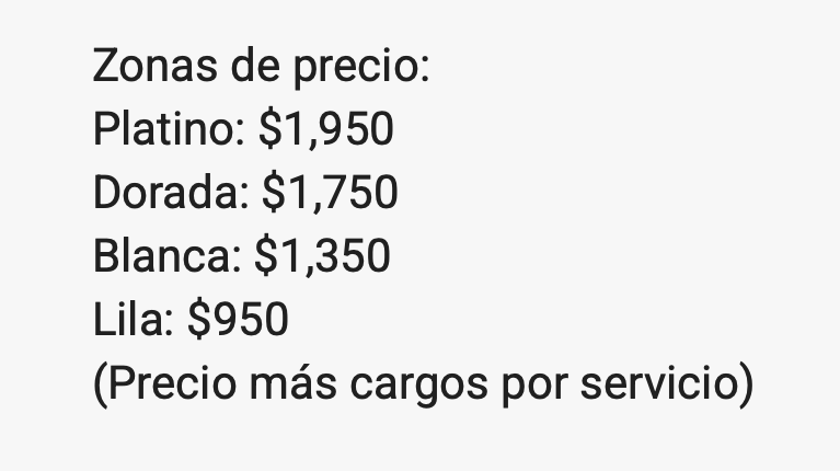 PRECIOS ELÍAS MEDINA PUEBLA 2026 AUDITORIO AREMA EXPLANADA