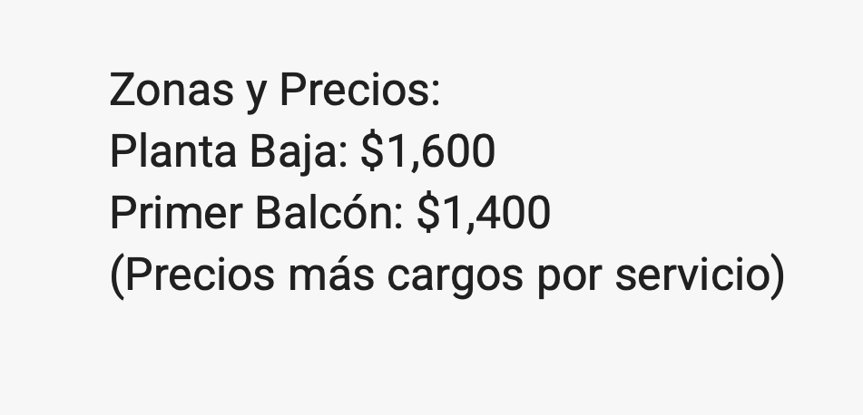 PRECIOS CUARTETO DE NOS LOS CABOS 2026 PABELLÓN CULTURAL