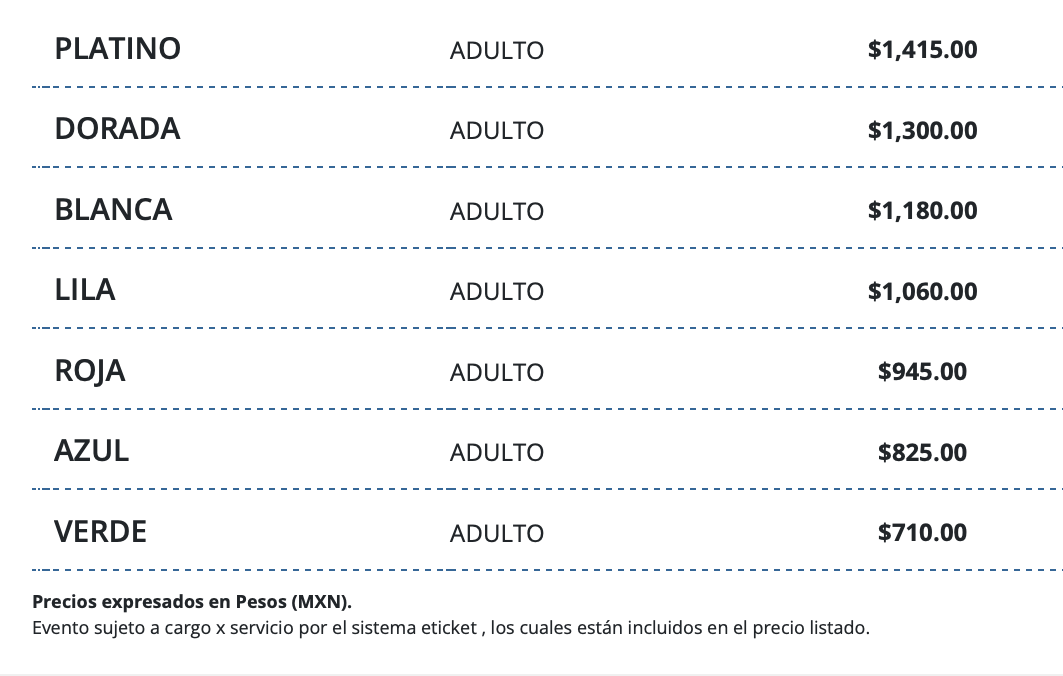 PRECIOS BANDALOS CHINOS MÉRIDA 2026 AUDITORIO COCA COLA LA ISLA