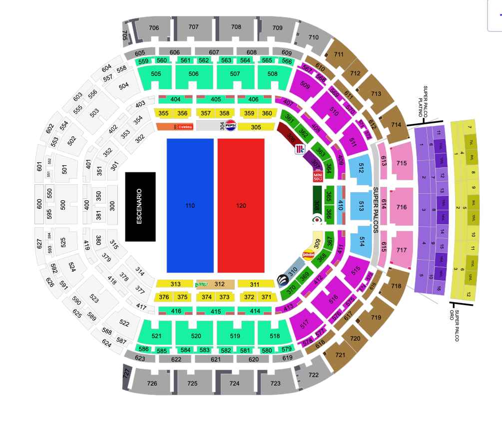 MAPA ARENA MONTERREY